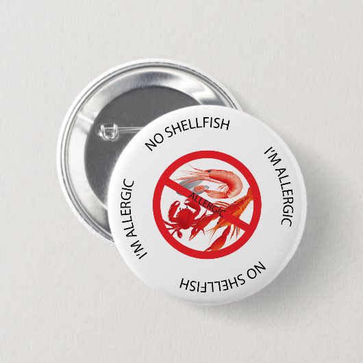 Geen Shellfish Alert Button (Voorkant /achterkant)