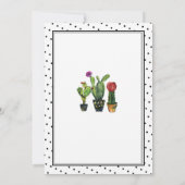Geen Siesta Fiesta verjaardagscactus uitnodiging (Achterkant)