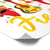 Geen Siesta laat Fiesta Sombrero Cinco de Mayo fee Poster (Hoek)