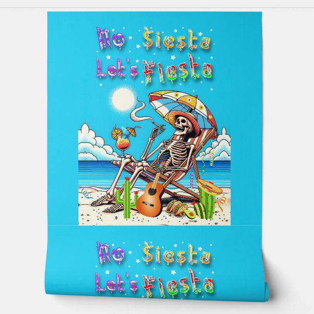 Geen Siesta Let's Fiesta Behang (Afrollen)