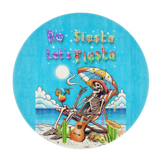 Geen Siesta Let's Fiesta Snijplank (Voorkant)