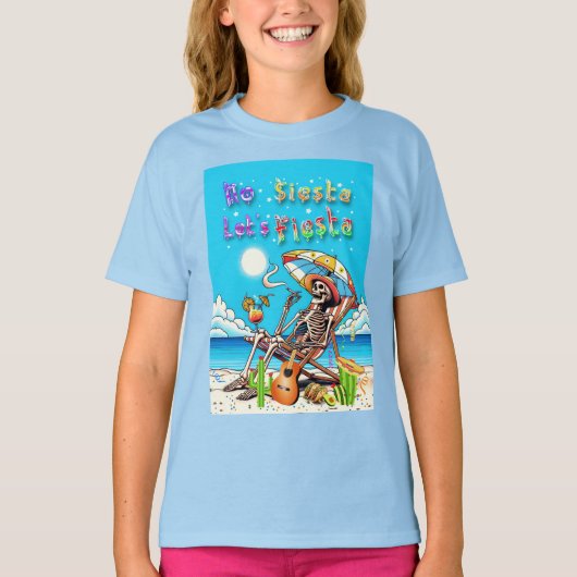 Geen Siesta Let's Fiesta T-shirt (Voorkant)