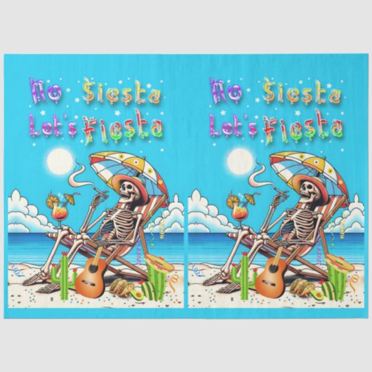 Geen Siesta Let's Fiesta Tissuepapier (Voorkant)