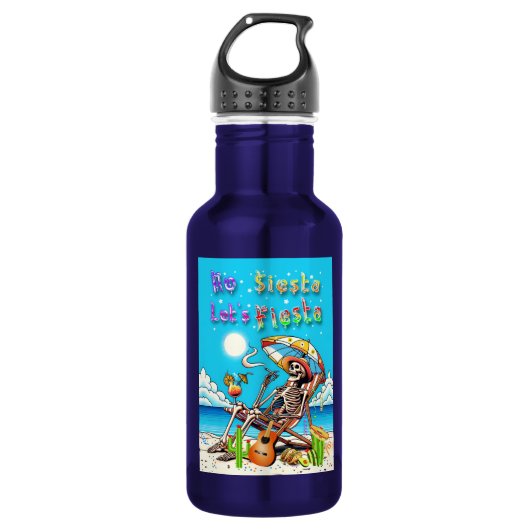 Geen Siesta Let's Fiesta Waterfles (Voorkant)