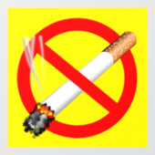 (Geen sigaretten) Geen rooklabel Raamsticker (Vel)