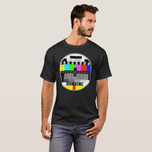 Geen signaal Oud tv-scherm Funny T-shirts - alsjeb (Voorkant volledig)