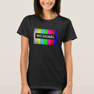Geen signaalretro Nerd-testscherm tv T-shirt