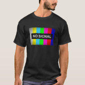 Geen signaalretro Nerd-testscherm tv T-shirt (Voorkant)