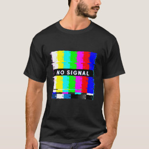 Geen signaaltelevisie uit de luchtglitch-damp t-shirt