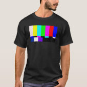 Geen signaaltelevisiescherm, kleurbalken, testpatr t-shirt (Voorkant)