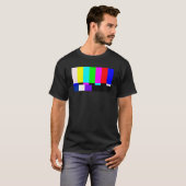 Geen signaaltelevisiescherm, kleurbalken, testpatr t-shirt (Voorkant volledig)