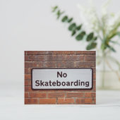 Geen skateboarden briefkaart (Staand voorkant)