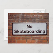 Geen skateboarden briefkaart (Voorkant / Achterkant)