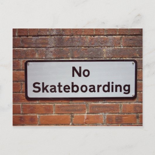 Geen skateboarden briefkaart (Voorkant)
