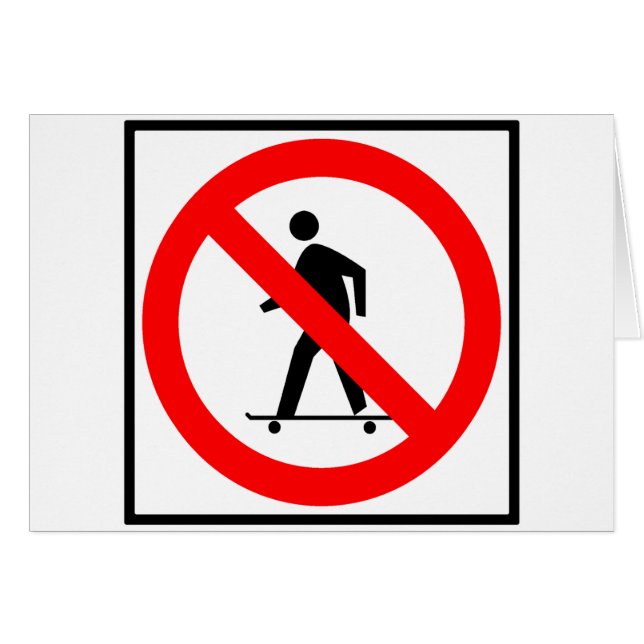 Geen Skateboarding Highway Sign (Voorkant Horizontaal)