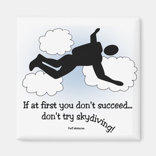 Geen skydiving magneet (Voorkant)