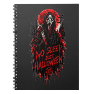 Geen Slaap Alleen Halloween Schreeuw Gothic Horror Notitieboek
