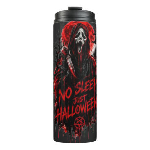 Geen Slaap Alleen Halloween Schreeuw Gothic Horror Thermosbeker