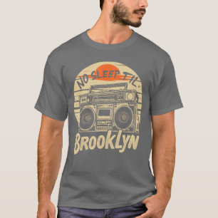 Geen Slaapil Brooklyn Retro Boombo Vintage Muziek T-shirt