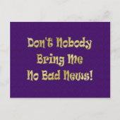 "Geen slecht nieuws" Briefkaart (Voorkant)