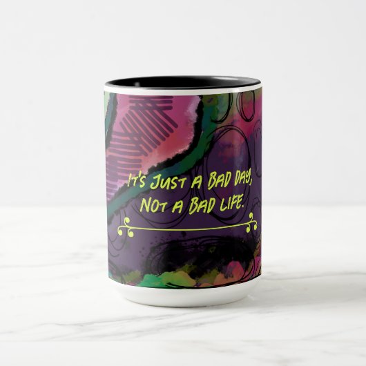 Geen slechte dag abstract ontworpen mok (Midden)