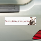 Geen slechte honden, alleen slechte eigenaars bumpersticker (Op auto)