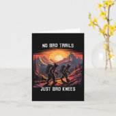 Geen slechte paden alleen slechte knieën Retro wan Kaart (Gele Bloem)