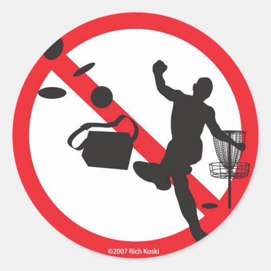 Geen slechte sporten ronde sticker (Voorkant)