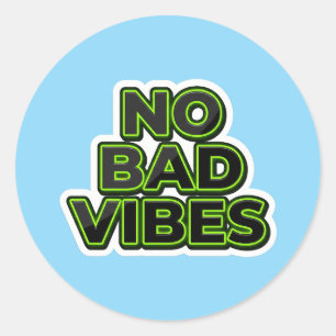 Geen Slechte Vibes Positieve Energie Esthetisch Ci Ronde Sticker