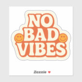 Geen slechte vibes - Retro Positieve Energie Stick Sticker (Vel)