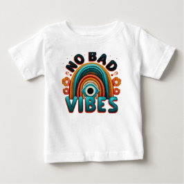 Geen slechte vibraties. Retro regenboog en oog ont