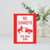 Geen sleutels: Tow Away Zone Briefkaart (Staand voorkant)