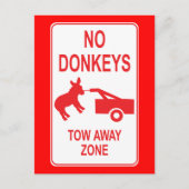 Geen sleutels: Tow Away Zone Briefkaart (Voorkant)