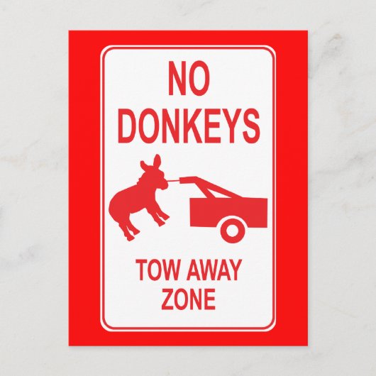 Geen sleutels: Tow Away Zone Briefkaart (Voorkant)