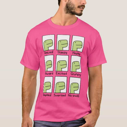Geen snacks Timmy T-Rex T-shirt (Voorkant)