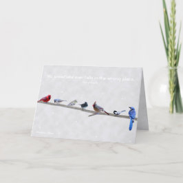 Geen sneeuwvlok ooit herfsten In de verkeerde plaa Feestdagen Kaart