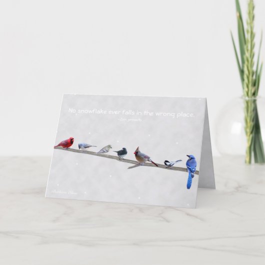 Geen sneeuwvlok ooit herfsten In de verkeerde plaa Feestdagen Kaart (Voorkant)