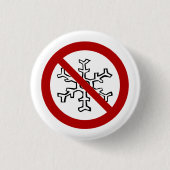 Geen sneeuwvlokken. ronde button 3,2 cm (Voorkant)