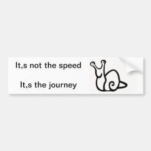 geen snelheid, reis bumpersticker