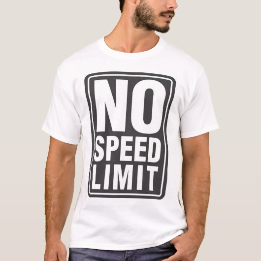 Geen snelheidslimiet (1) t-shirt (Voorkant)