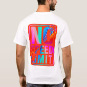 Geen snelheidslimiet (9) met fractale art t-shirt (Achterkant)