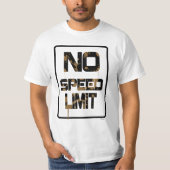 Geen snelheidslimiet t-shirt (Voorkant)