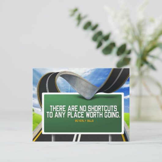 Geen snelkoppelingen inspirerend briefkaart (Staand voorkant)