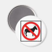 Geen snelwegteken voor Donkeys Magneet (Voorkant / Achterkant)