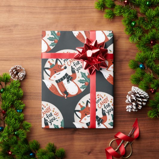 Geen snoep meer voor je Christmas Fox Cadeaupapier (Feestdagen Geschenken)