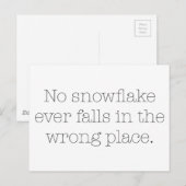Geen Snowflake Ever-Herfsten op verkeerde plaats Briefkaart (Voorkant / Achterkant)