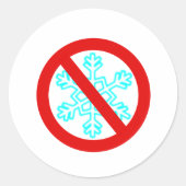 Geen Snowflake Ronde Sticker (Voorkant)