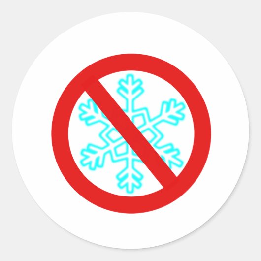 Geen Snowflake Ronde Sticker (Voorkant)