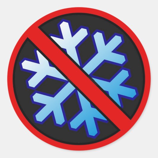 GEEN SNOWFLAKS 1 RONDE STICKER (Voorkant)