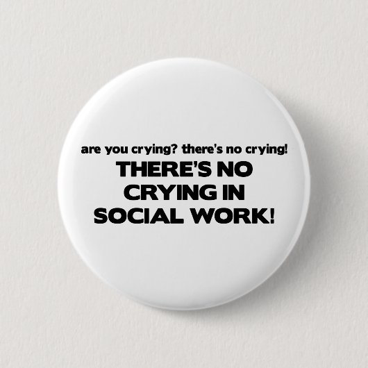 Geen sociaal werk ronde button 5,7 cm (Voorkant)